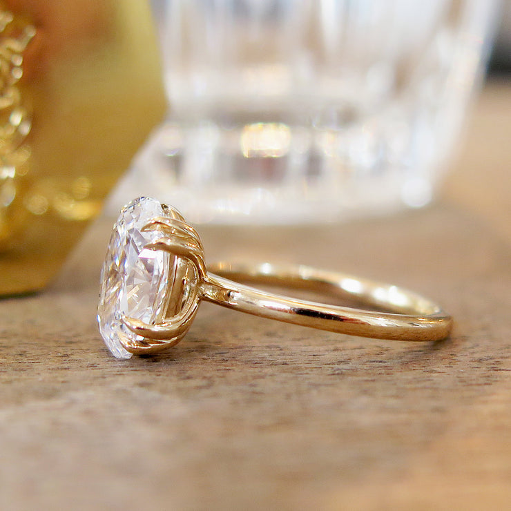 0.92ct Round Montana Sapphire Low Profile Diamond Halo Ring In 18k Ros –  Anueva Jewelry